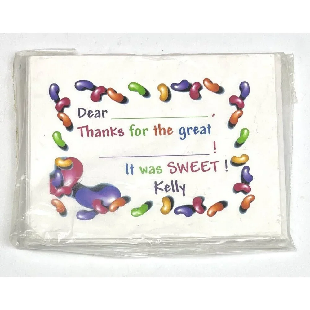 12pk Custom Fill-in-the-Blank Thank You Cards & Envelopes From KELLY NIP NEW